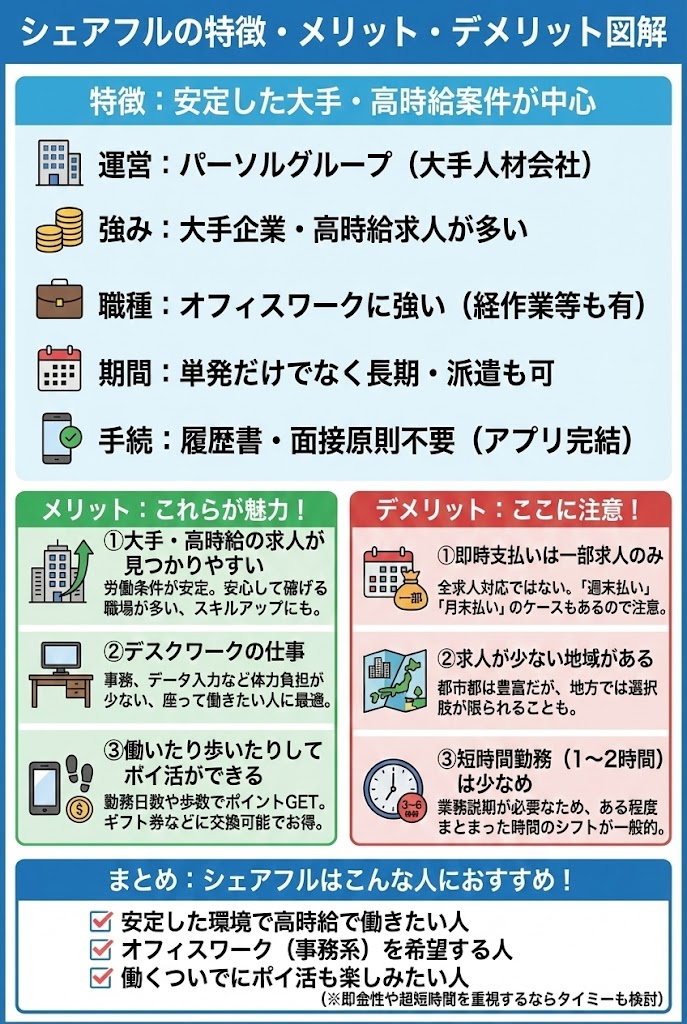 シェアフルの特徴・メリット・デメリット