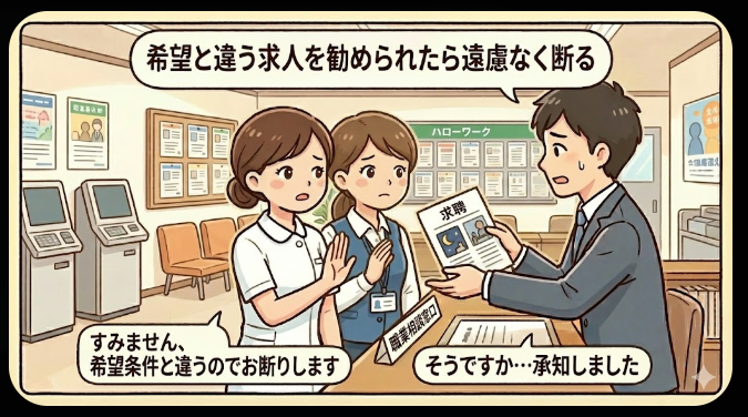 希望と違う求人を紹介されたら遠慮なく断る