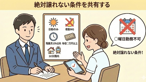 絶対に譲れない条件を共有