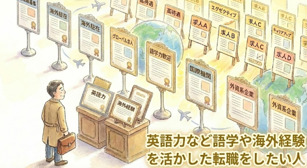英語力など語学や海外経験を活かした転職をしたい人