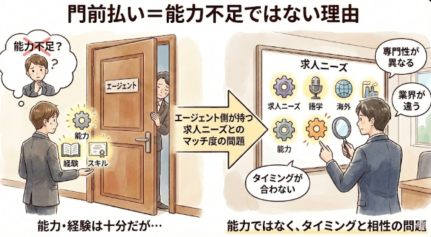 JACリクルートメントの門前払いは能力不足ではない