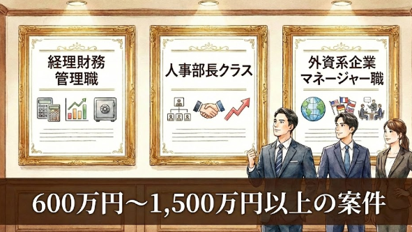 JACリクルートメントは600万円〜1,500万円以上の案件が多数