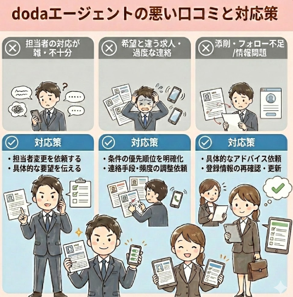 dodaエージェントがひどいと言われる主な理由【口コミ分析】