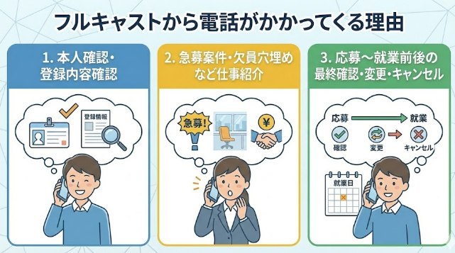 フルキャストから電話がかかってくる理由