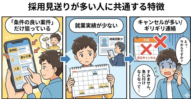 採用見送りが多い人に共通する特徴