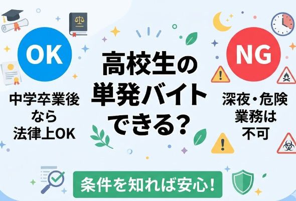 高校生も単発バイトはできる