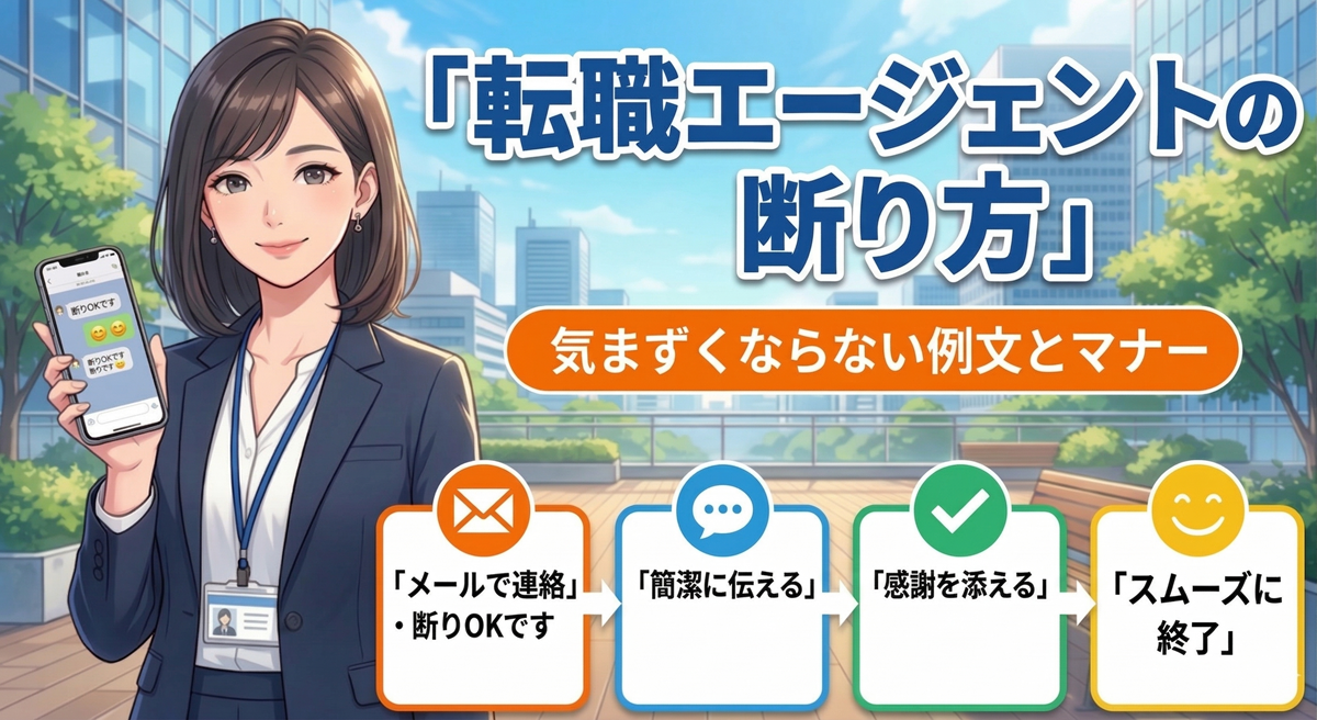 転職エージェントの断り方｜気まずくならない例文とマナーを解説