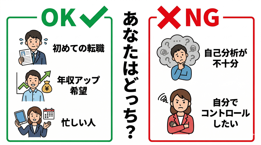 転職エージェントが向いている人・向いていない人