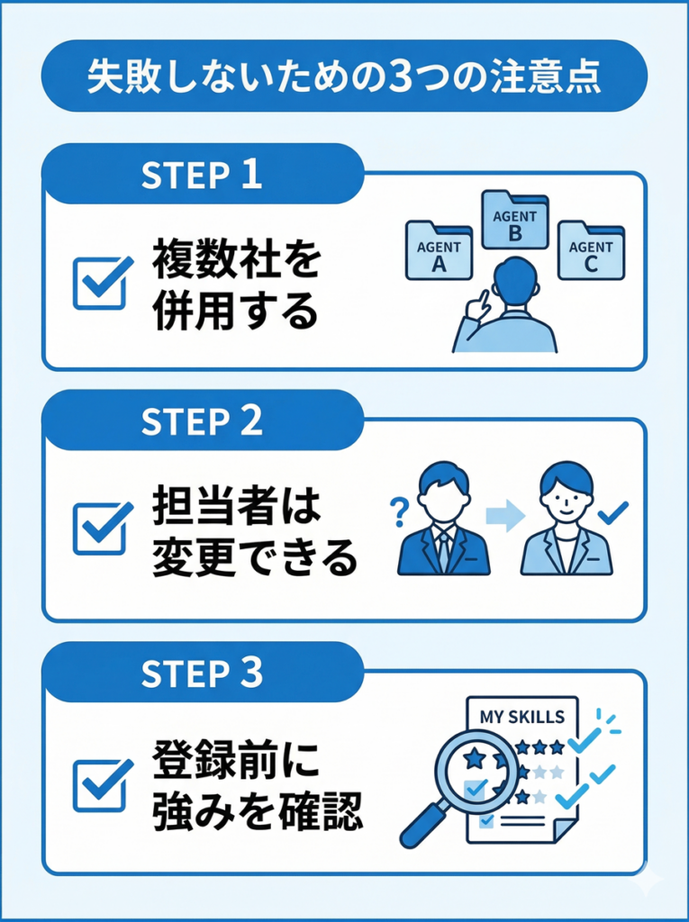 転職エージェントを使うなら知っておきたい注意点