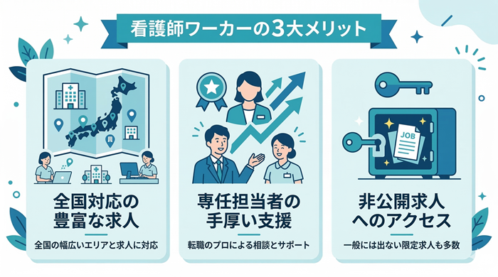 看護師ワーカーの評判・口コミからわかる利用のメリット