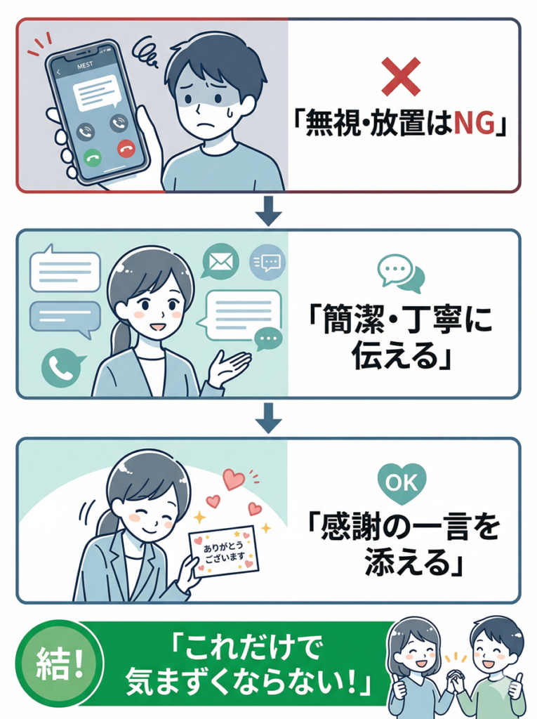 転職エージェントの断り方の基本マナー