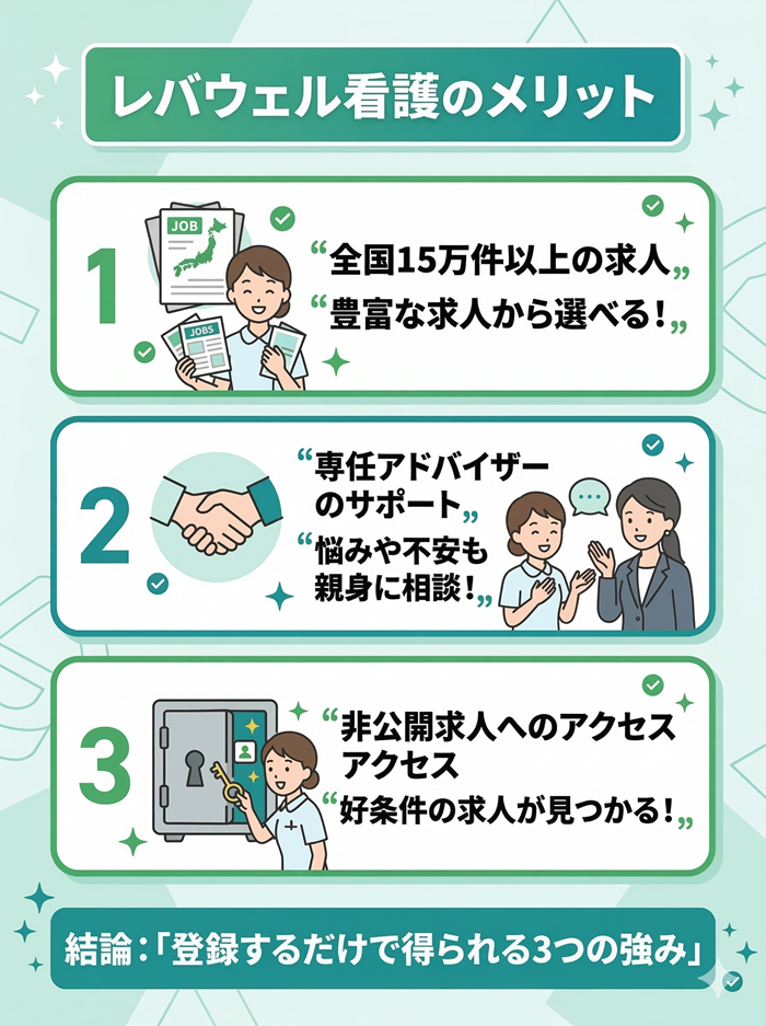 レバウェル看護の評判・口コミからわかる利用のメリット