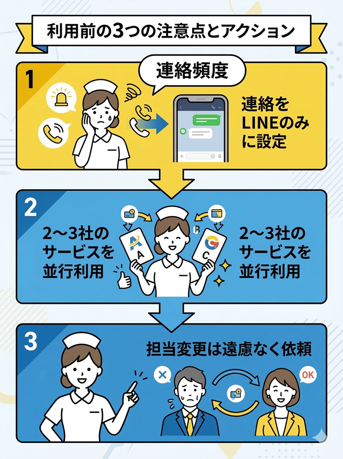 レバウェル看護の利用前に知っておくべきこと・注意点