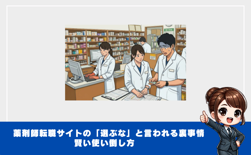 「薬剤師転職サイトは選ぶな」と言われる理由