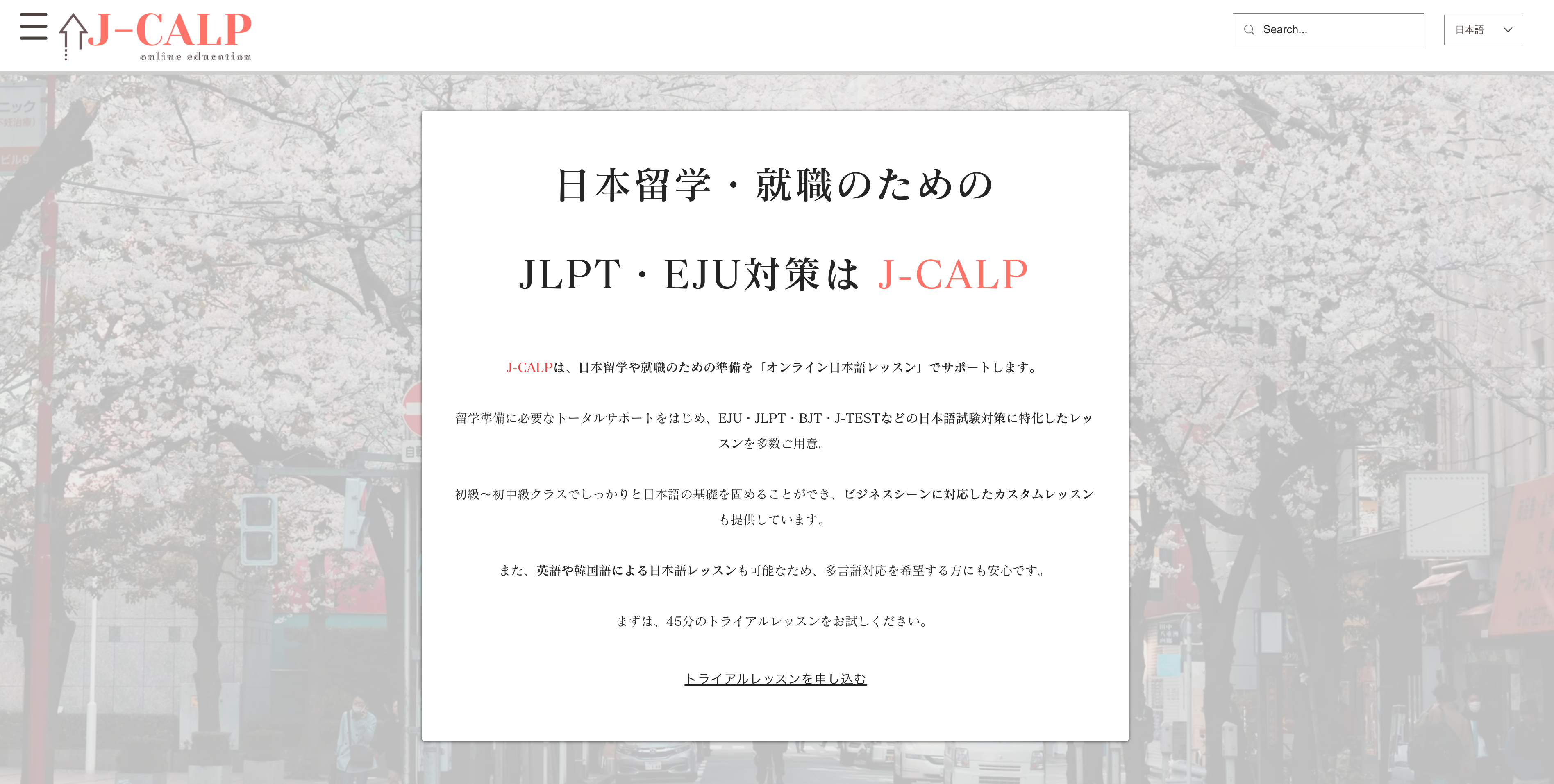日本留学・試験対策・ビジネスピープル対象の日本語講師