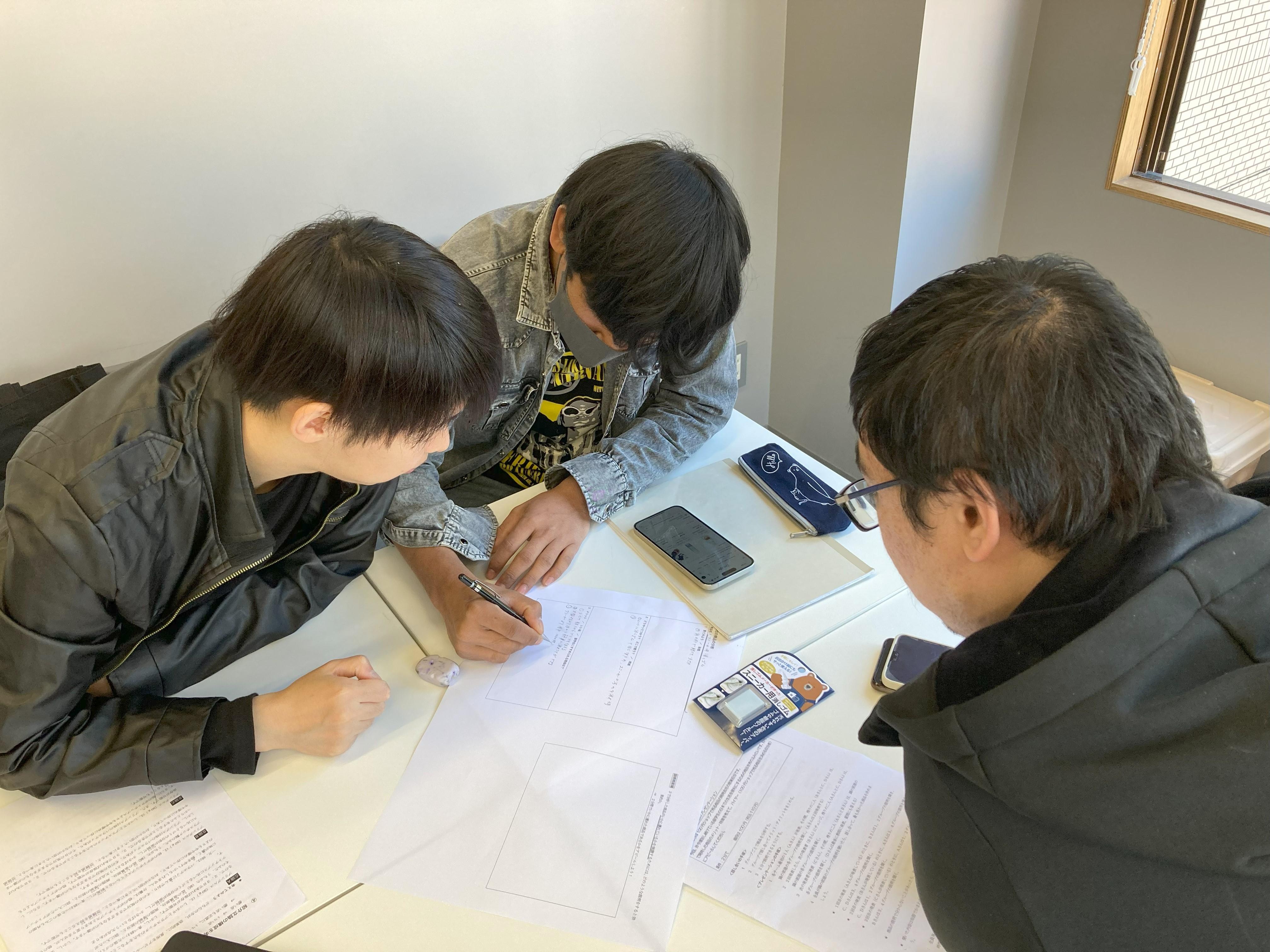 ただ学ぶのではなく、考えて、発信する力を育てる授業。マーケティング・ディベートの商品を分析しています。